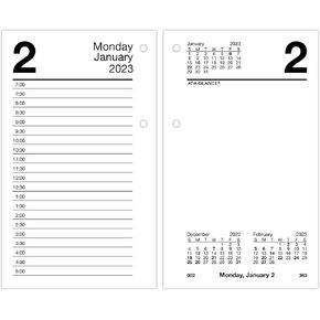 AT-A-GLANCE 2023 Daily Desk Calendar Refill, 3-1/2" x 6", Loose Leaf (E71750)