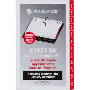 AT-A-GLANCE 2014 Desk Calendar with Tabs Refill, 3.5 x 6 Inches (E717T-50)