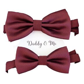 Burgundy Bow tie set for daddy and son, Daddy me gift set, Grandpa and me, Father son matching, Toddler bow tie, daddy me bow tie gift