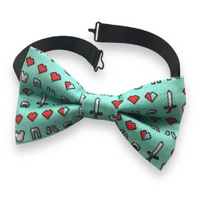 Hearts Swords Adult Bow Tie/Pre-Tied Ready to Ship BowTie/Gaming bow tie