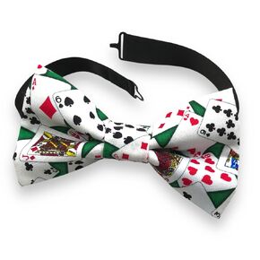 Poker Bow Tie/Playing Cards Adjustable Bow Tie/Pre-Tied Ready to Ship BowTie