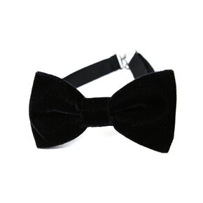 Mens Velvet Bow Tie Pre-tied Formal Tuxedo Solid colors Bowtie (Large, Champagne)