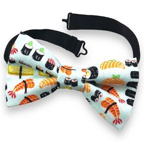 Sushi Bow Tie/Japanese Sushi Adjustable Bow Tie/Pre-Tied Ready to Ship Bow Tie