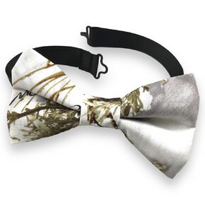 White Camo Bow Tie/Realistic White Camouflage Adjustable BowTie/Pre-Tied Ready to Ship Snow Bow Tie B