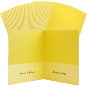 36 Pcs School to Home Folders - Heavy Duty Plastic Homework Folders for Parent Teacher Communication, Take Home Folders with 2 Pockets for Student Classroom School Supplies, Red