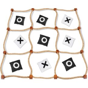 Giant Tic Tac Toe Outdoor Games, 4ft x 4ft Bean Bag Toss Outdoor for Kids, Giant Yard for Adults, Jumbo Large Wooden Tic Tac Toss, Backyard Lawn Camping Game