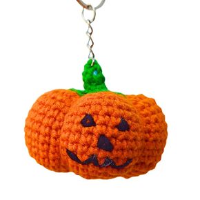 Crochet Pumpkin Keychain – Handmade Halloween Keychain for Bags, Backpacks, and Keys – Spooky Cute Jack-o’-Lantern Plush Charm for Women, Men, Party Favors, Fall Season Gifts