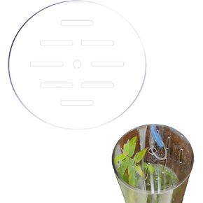 1 Pcs Acrylic Aquarium Anti-Jumping Lid Cover with Hole, Aquarium Cover Lid to Prevent Fish, Reptiles, Shrimp, Turtles from Jumping Out of The Tank, Thick 3mm (Diameter 7.8inch)