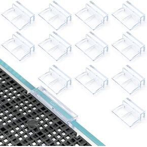 6mm 12 Pieces Aquarium Cover Bracket,Fish Tank Lid Clips Acrylic Aquarium Cover Clip Support Holder for Rimless Aquariums