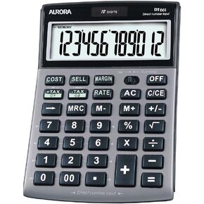 Aurora DT661 Business Calculator with Cost Sell Margin and Tax, Grey