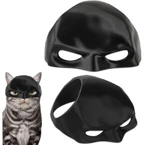 Cat Bat Mask Halloween Costumes Accessories for Cats, Cat Bat Cosplay Apparel (Large, Black Bat)