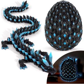 3D Printed Dragon Glow in The Dark with Matching Egg – UV Reactive 3D Printed Dragon Egg Set – Upgraded 2025 Collectible for Fantasy Fans in Saudi Arabia