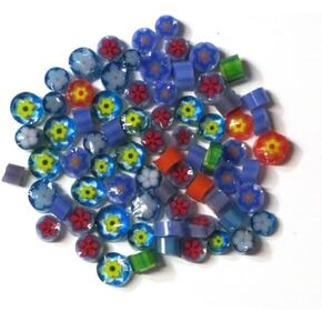 Glacial Art Glass Floral Murrine Assortment, 96 COE - ASRT-FL-96