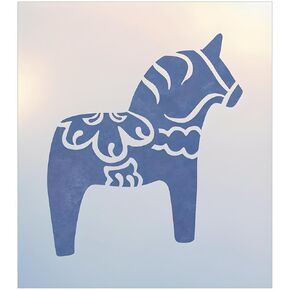 Swedish Dala Horse Rosemaling Stencil Template 6" x 7" Reusable Mylar Stencil for Scandinavian Folk Art, Home Décor, DIY Crafts, Furniture & Wall Painting – The Artful Stencil