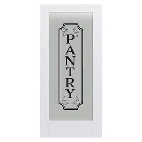 Vertical Pantry Door Decal for Glass or Wood Doors or Wall, Customizable, Pick Your Size Medium Large or XLarge Decal Sticker, Kitchen Decor, White or Black, Pantry Kitchen Decor