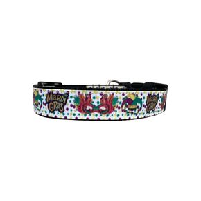 Mardi Gras Dog Collar (Large (1" wide))