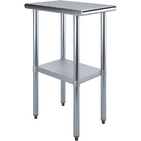 24 in. x 15 in. Stainless Steel Work Table | NSF Kitchen Prep Table | Utitly Metal Table
