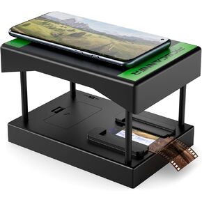 Rybozen Mobile Film and Slide Scanner, Lets You Scan and Play with Old 35mm Films & Slides Using Your Smartphone Camera, Fun Toys and Gifts with LED Backlight, Rugged Plastic Folding Scanner