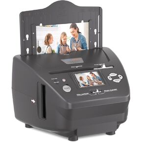 Photo Slide Scanner Convert Negatives & Slides 35mm/135 Film, Photo(3R,4R,5R), Business Card to Digital Photos, 4GB SD Card Included