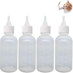 GKYZBB 4Pack 120ML pet Puppy Bottles for Nursing,Kitten Bottle Feeding Kit Nipple for Newborn Kitten Puppy Rabbits Squirrel Animals