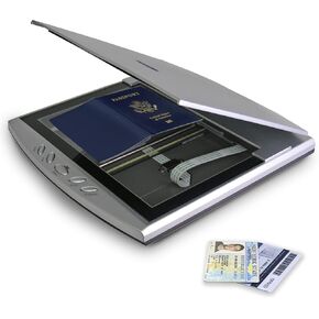 Plustek OpticSilm 550 Plus - High Speed Flatbed Passport and Card Scanner, Scan Passport/ID Card just 1.5 Second. Windows and Twain Compliant
