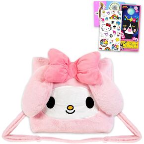 مجموعة محفظة اللحن أفخم - حزمة مع ملصقات Melody Plushie Plus ، والوشم والمزيد | مرحبا كيتي وأصدقائي محفظة اللحن للفتيات