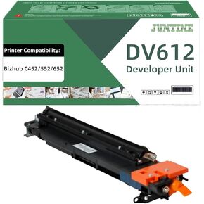 استبدال وحدة المطورين DV612 لـ DV612 متوافق مع Bizhub C452 C552 C652 High-Endivel 20،0000 ، تشمل Chip (Black-1pack)
