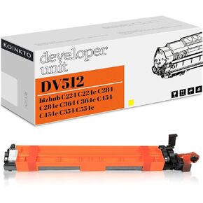 Compatible DV512 Developer Unit for Konica Minolta DV-512K DV-512C DV-512M DV-512Y, for Bizhub C224 C224e C284 C284e C364e C454 C454e C554e Printer (KCMY 4-Pack)