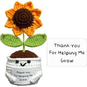Positive Crochet Sunflowers - Sometimes You Forget You're Awesome - Inspirational Gifts for Women,Men,Emotional Support Crochet,Appreciation Sunflower Gifts for Sister,Best Friend,Coworker,Teacher