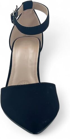 Women's Pointy-Toe D'Orsay Ankle Strap Block Heel Dress Pump in Kuwait