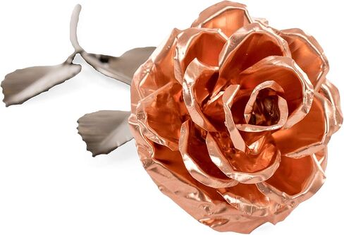 Personalized Gift Hand-Forged Copper Metal Rose - 7th Anniversary - 22nd Anniversary in Saudi Arabia