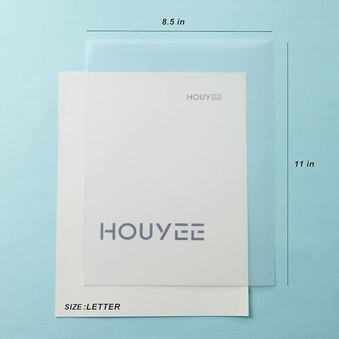 HOUYEE 100 حزمة من أغطية العرض التقديمية الشفافة، أغطية تقارير PVC، 10 مل، 8-1/2 × 11 بوصة، حجم الحروف in Kuwait