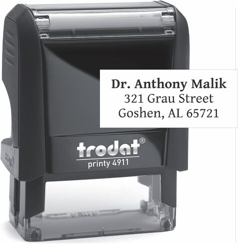 Extra Large Custom Self-Inking Personalized Return Address Stamp - Customizable Up to 6 Lines of Text - Small Business Essentials, Shipping, Work, Office Supplies, Refillable Customized Rubber Stamp in Saudi Arabia