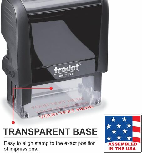 Extra Large Custom Self-Inking Personalized Return Address Stamp - Customizable Up to 6 Lines of Text - Small Business Essentials, Shipping, Work, Office Supplies, Refillable Customized Rubber Stamp in Saudi Arabia