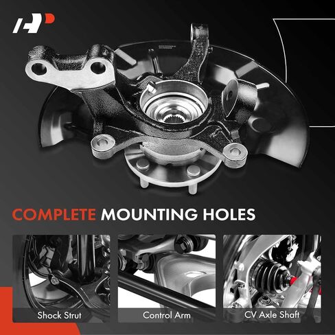 A-Premium Front Steering Knuckle & Wheel Bearing Hub Assembly Compatible with Toyota Camry 2012-2017 L4 2.5L (No SE or Hybrid Model), w/5-Lug, Right Passenger Side, Replace # 43211AA010 in Saudi Arabia