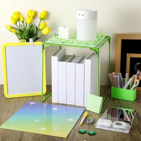 Colarr 19 PCS Locksories kit kit stuff to to schools stessions magnetic wallpaper chelf pencil حامل قلم رصاص مع علامة مرآة مرآة لزجة مغناطيس قفل الضوء اللاسلكي للطالب (الأزرق) in Kuwait