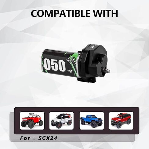 SCX24 Motor and Transmission 050 55T Brushed Motor Upgrade with Steel Gear Complete Gearbox 30% Power Increased for Axial SCX24 Upgrades 1/24 RC Crawler in Saudi Arabia