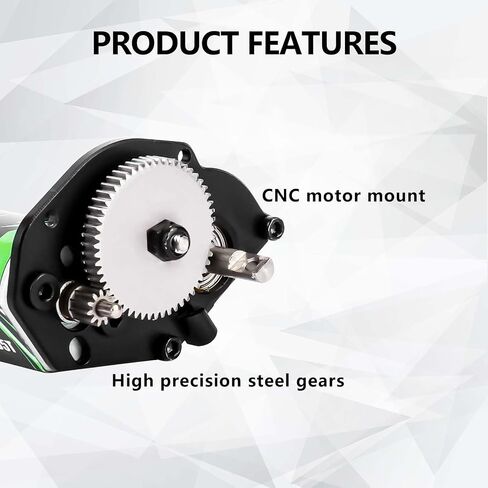 SCX24 Motor and Transmission 050 55T Brushed Motor Upgrade with Steel Gear Complete Gearbox 30% Power Increased for Axial SCX24 Upgrades 1/24 RC Crawler in Saudi Arabia
