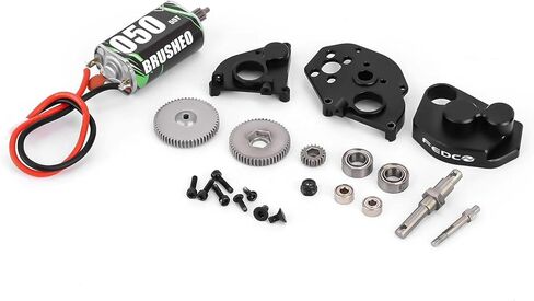 SCX24 Motor and Transmission 050 55T Brushed Motor Upgrade with Steel Gear Complete Gearbox 30% Power Increased for Axial SCX24 Upgrades 1/24 RC Crawler in Saudi Arabia