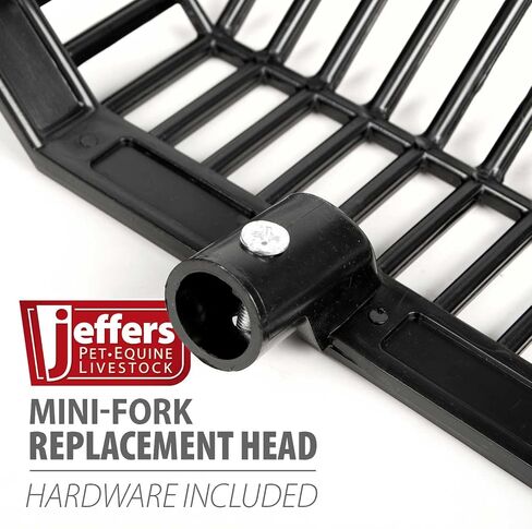 Jeffers 18-Tine Manure Fork Head – Heavy-Duty Replacement Scoop Fork for Stalls, Bedding, Barn Waste, Hay, Polystyrene Tines, 15" Wide, Fits Standard Handles, Black Fork Head Only in Kuwait