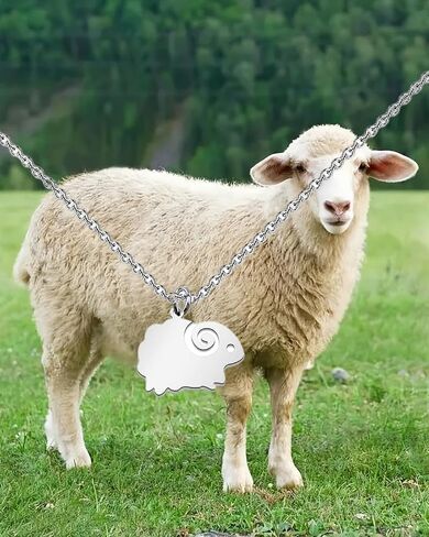 WUSUANED Cute Sheep Necklace Sheep Lover Gift Sheep Shape Jewelry Sheep Farm Animal Gifts Sheep Herder Gifts Sheep Owner Gift in Saudi Arabia