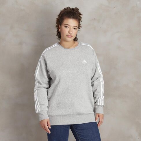 adidas Women's Essentials 3-Stripes Fleece Sweatshirt (Plus Size) in Saudi Arabia