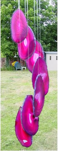Agate 7 Slice Wind Chimes (Pink) in Saudi Arabia