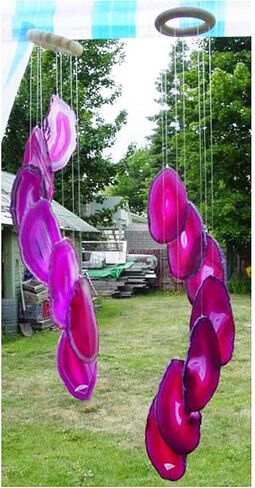 Agate 7 Slice Wind Chimes (Pink) in Saudi Arabia