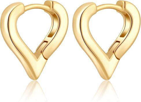 14k Gold Plated Hoop Earrings for Womens Lightweight Hypoallergenic Cubic Zirconia Hoop Earrings in Kuwait