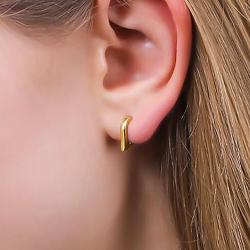 14k Gold Plated Hoop Earrings for Womens Lightweight Hypoallergenic Cubic Zirconia Hoop Earrings in Kuwait