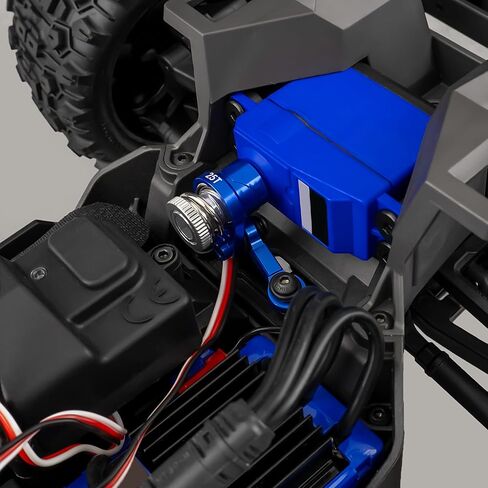 7075 Aluminum RC Servo Saver Arm 25T with Steering Drag Link for Tra-xxas 1/16 Mini Maxx 2S 1/10 4WD Ford GT 4-TEC 2.0 3.0 RC Car Upgrade (Blue) in Kuwait