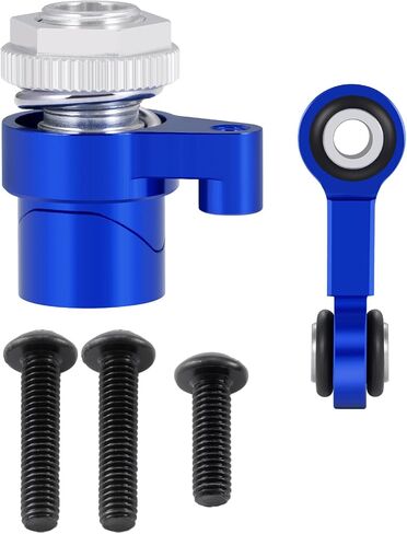 7075 Aluminum RC Servo Saver Arm 25T with Steering Drag Link for Tra-xxas 1/16 Mini Maxx 2S 1/10 4WD Ford GT 4-TEC 2.0 3.0 RC Car Upgrade (Blue) in Kuwait