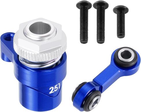7075 Aluminum RC Servo Saver Arm 25T with Steering Drag Link for Tra-xxas 1/16 Mini Maxx 2S 1/10 4WD Ford GT 4-TEC 2.0 3.0 RC Car Upgrade (Blue) in Kuwait