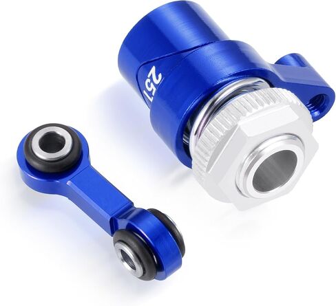 7075 Aluminum RC Servo Saver Arm 25T with Steering Drag Link for Tra-xxas 1/16 Mini Maxx 2S 1/10 4WD Ford GT 4-TEC 2.0 3.0 RC Car Upgrade (Blue) in Kuwait